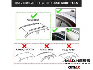 Alfa Romeo Stelvio Roof Rack Cross Bars - for models w/ factory roof rails - Black - Starlock (2017-2025) Alfa Romeo Stelvio Roof Rack Cross Bars - for models w/ factory roof rails - Black - Starlock (2017-2025)